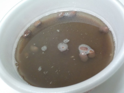 マルタイのカップしるこ液体完成。Japanese traditional sweets