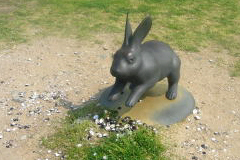 島根県立美術館のウサギとシジミ