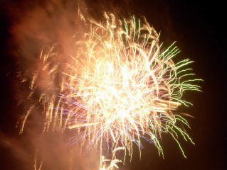 japan 島根県出雲市 第4回出雲神話まつり　神話夢おどり・花火大会。 8月