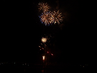 japan 島根県雲南市木次町 木次の桜まつりで花火を見ました。（2015）