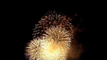 japan 島根県松江市宍道町宍道 宍道のれんげ祭で花火を見ました。 7月