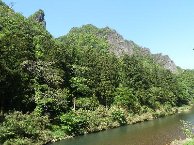 japan 島根県出雲市乙立町 立久恵峡の炎の祭典を見に行きました。