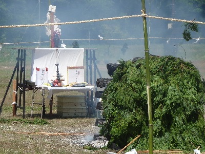 japan 島根県出雲市乙立町 立久恵峡の炎の祭典を見に行きました。