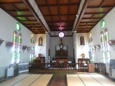 japan 島根県鹿足郡津和野町後田ロ66-7 カトリック教会を見学しました。