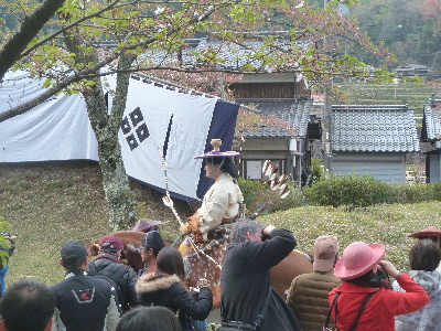 japan 島根県鹿足郡津和野町鷲原イ632-2 鷲原八幡宮で流鏑馬を見ました。