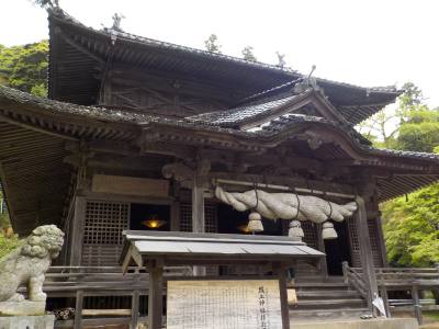 japan 島根県大田市大森町イ-1477 城上神社の鳴き龍はよく響きました。