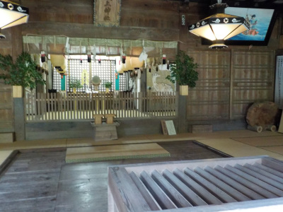 japan 島根県大田市大森町イ-1477 城上神社の鳴き龍はよく響きました。