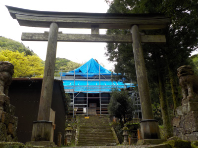 japan 島根県大田市大森町銀山ホ-393番地 佐毘賣山神社から和楽器の音がしてました。