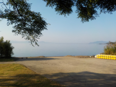 道の駅秋鹿なぎさ公園からの景色