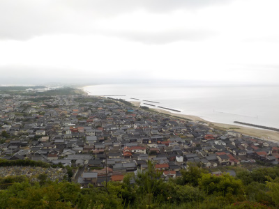 出雲市の奉納山公園の展望台からの眺め