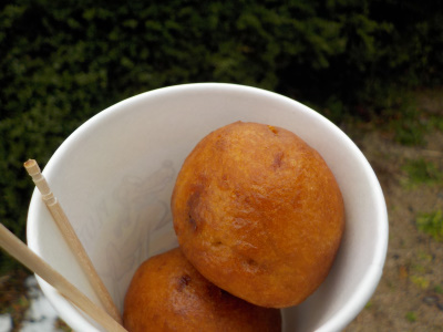 お正月の一畑薬師 揚げまんじゅう