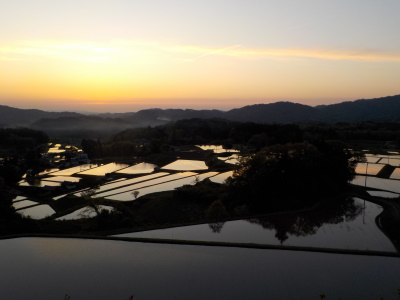 奥出雲町の福頼棚田で「奥出雲マジックアワー」イベントがありました。