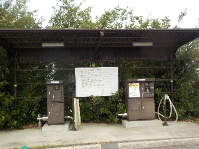 japan 島根県出雲市大社町修理免735-5 吉兆館には温泉スタンドがあります。 9月