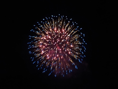 japan 島根県松江市宍道町宍道 宍道れんげ祭りの花火。 7月