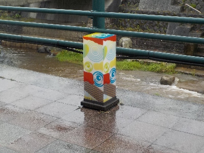 japan 島根県松江市玉湯町玉造 雨の日の玉造温泉街 6月