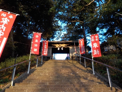 japan 島根県出雲市上塩冶町1749-7 塩冶神社に枝垂れ梅を見に行きました。