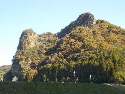 japan 島根県出雲市朝山町 岩根寺から見た岩山