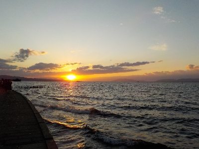 japan 島根県松江市 宍道湖の夕日