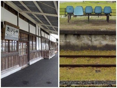 japan 島根県出雲市大社町北荒木441-3 リニューアル初日に旧大社駅を見に行きました。